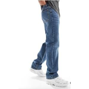 NWOT ASOS Men's straight leg jean in midwash blue 34x32